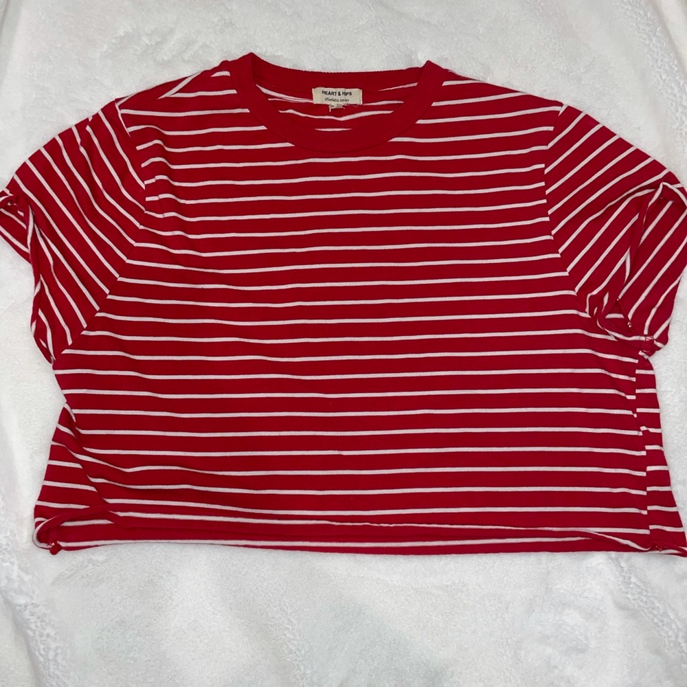 Tilly’s striped red crop top